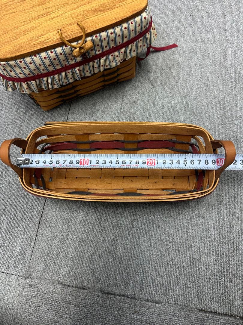 ロンガバーガー　Longabergerアメリカ製 ストライプ柄バスケット 2点