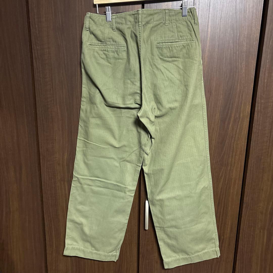 TOPAZ ヘリンボーンツイルトラウザー　ミリタリーパンツ　W32