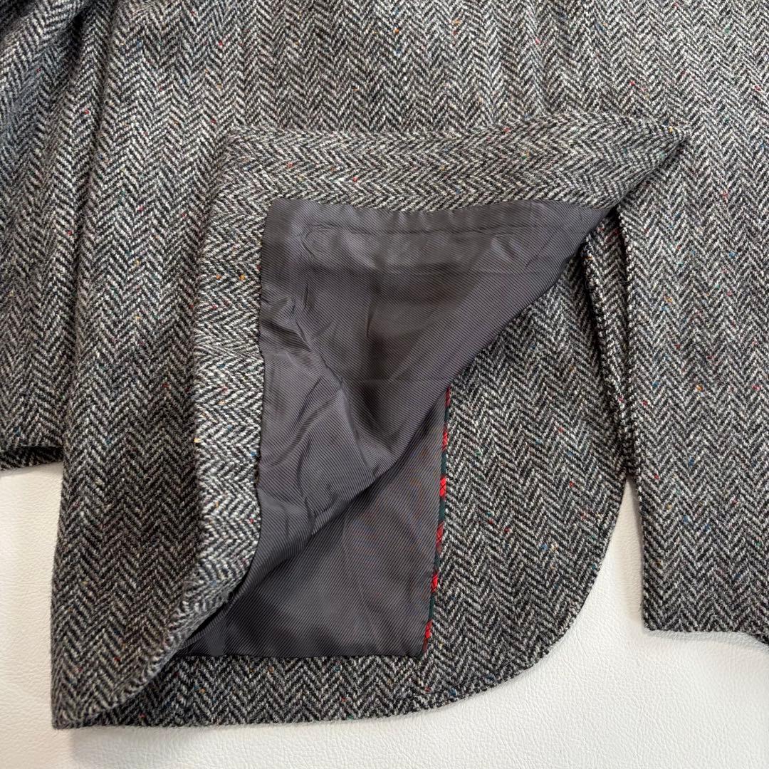 美品 ハリスツイード スタンリーブラッカー XL ミックス くるみ ジャケット