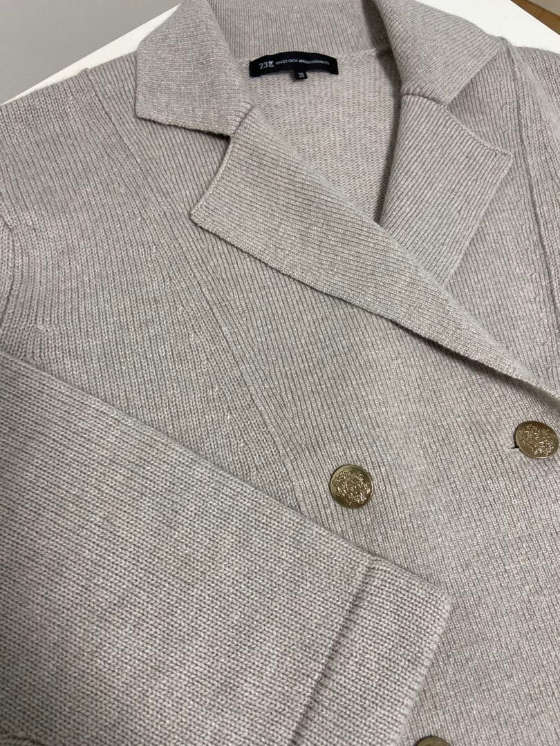 ♡23区♡今季 【見上愛さん着用】カシミヤブレンド ニット ジャケット♡ベージュ