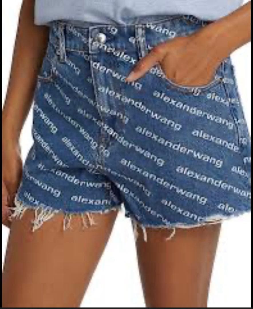 alexanderwang ロゴデニムショートパンツ