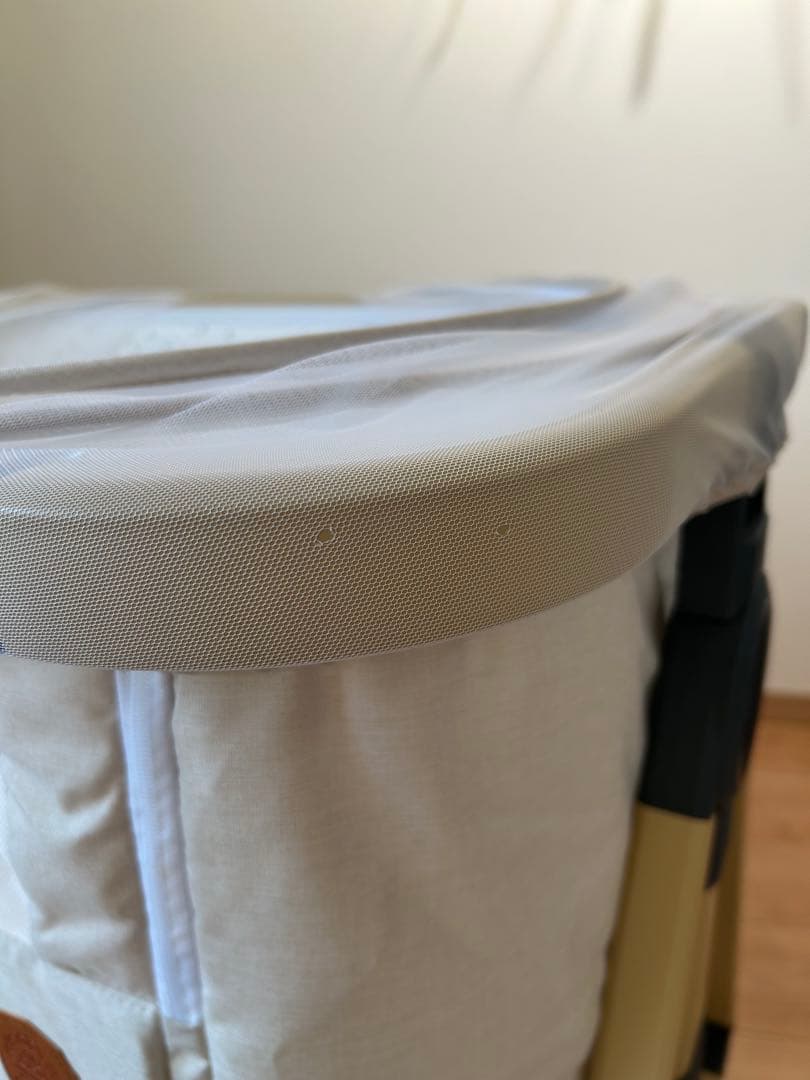 HZDMJ ベビーベッド 2024 SG認証済 折りたたみ ベージュ