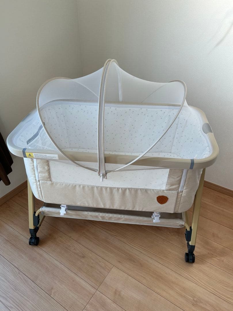 HZDMJ ベビーベッド 2024 SG認証済 折りたたみ ベージュ