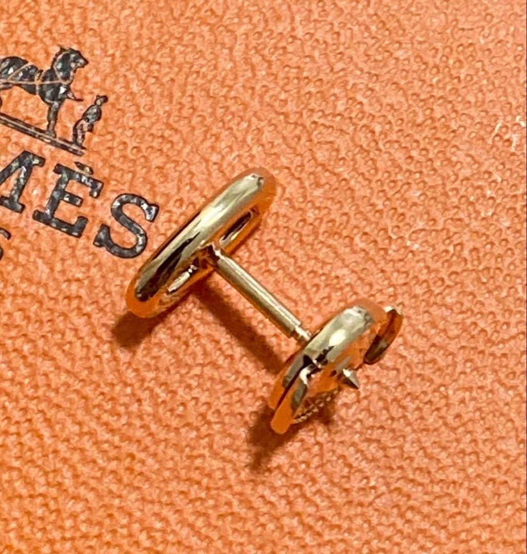 HERMES エルメスシェーヌダンクルピアス18金PG 片耳k18pg18kpg