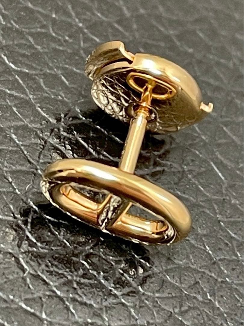 HERMES エルメスシェーヌダンクルピアス18金PG 片耳k18pg18kpg