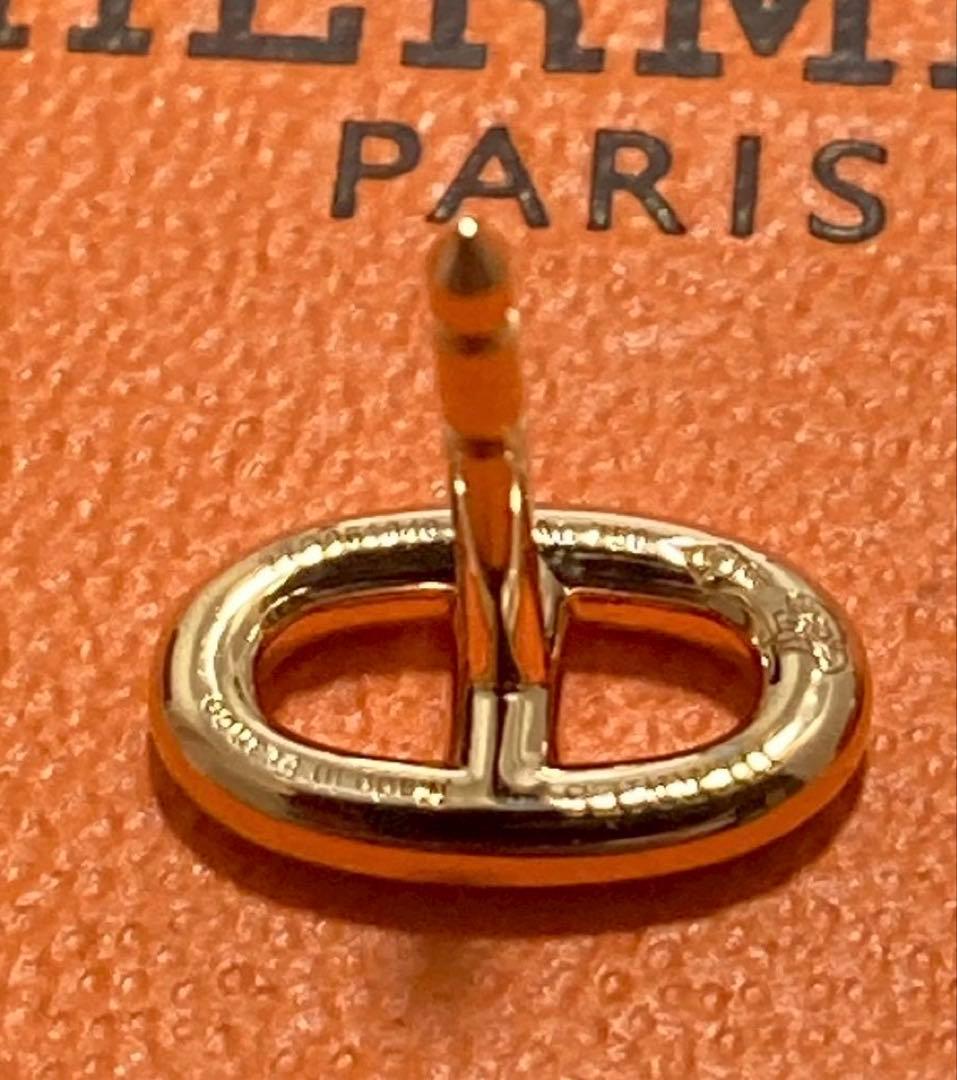 HERMES エルメスシェーヌダンクルピアス18金PG 片耳k18pg18kpg
