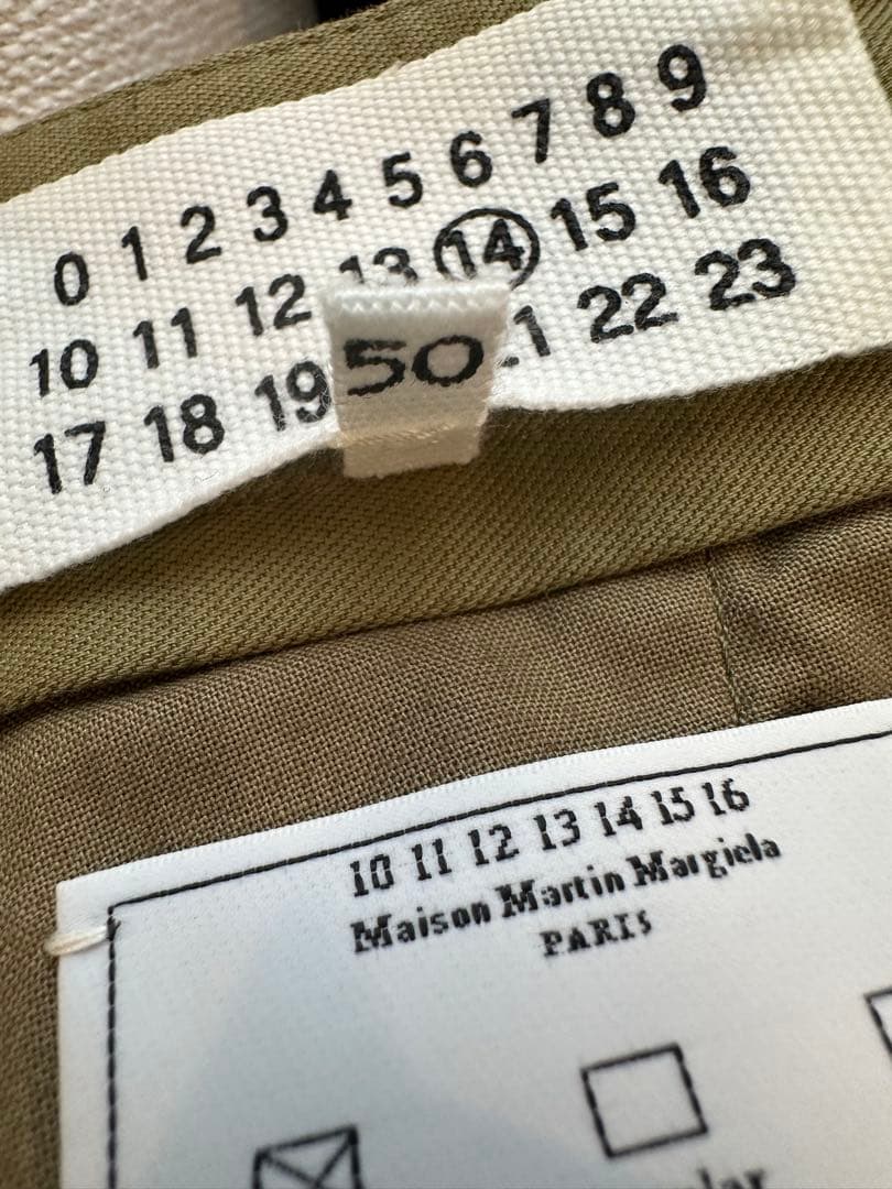 【最終価格】メゾンマルタンマルジェラ15SSリネン混 チノコットンパンツ