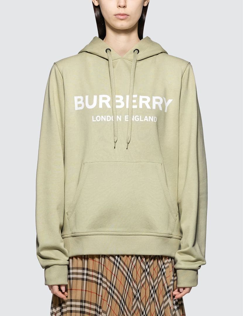 BURBERRY フード付きパーカー ライトグリーン
