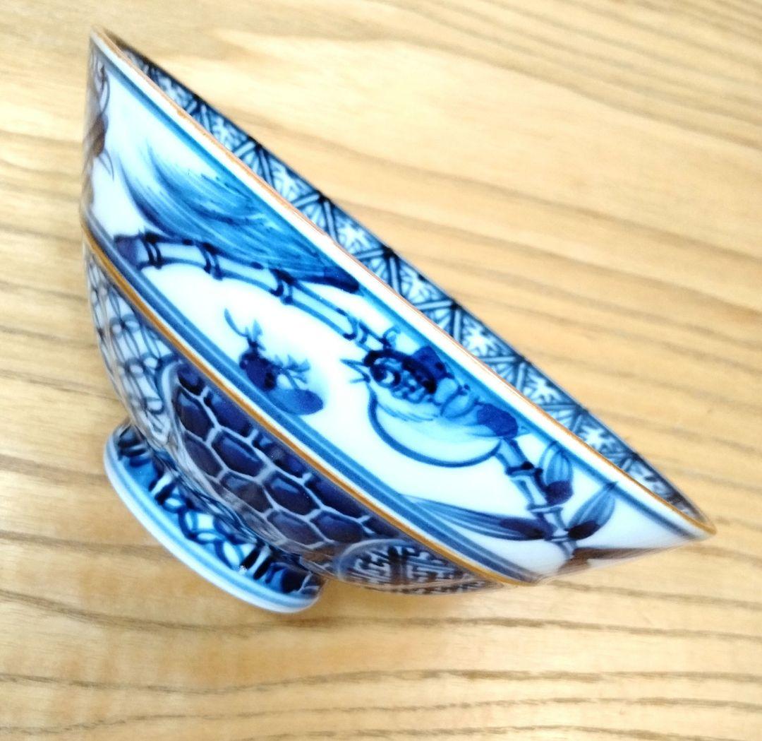 ☆ 加藤利昌 清水焼 染付飯茶碗