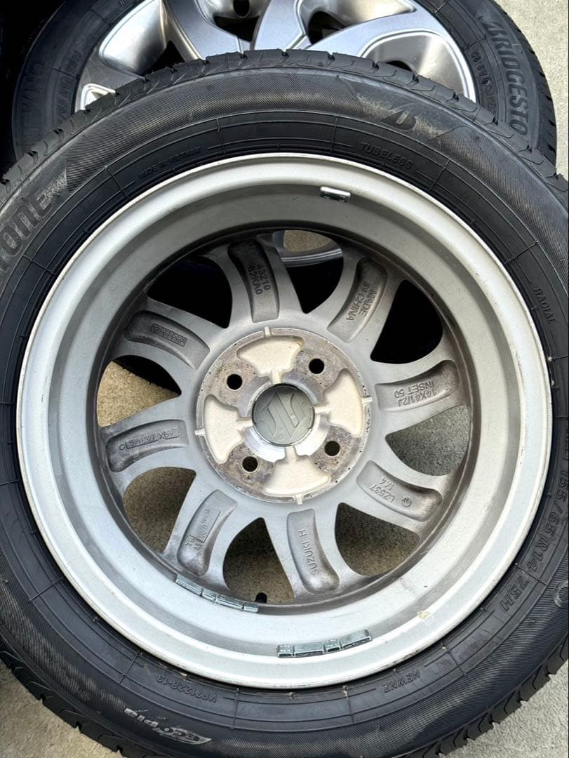 パレット純正ホイール美品 タイヤ2023年製新品 14インチ