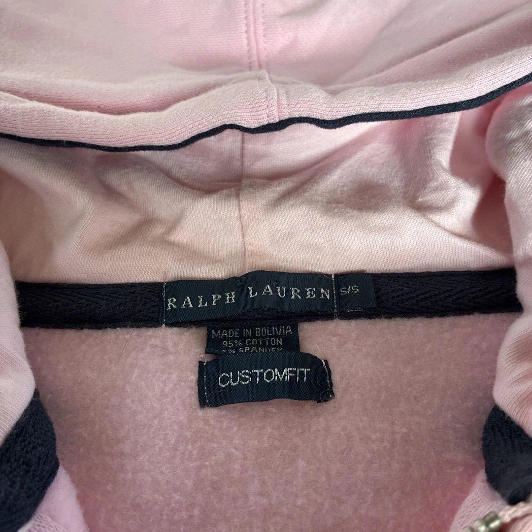 y2K ラルフローレン　ビッグポニー　ジップパーカー　短丈　平成ギャル