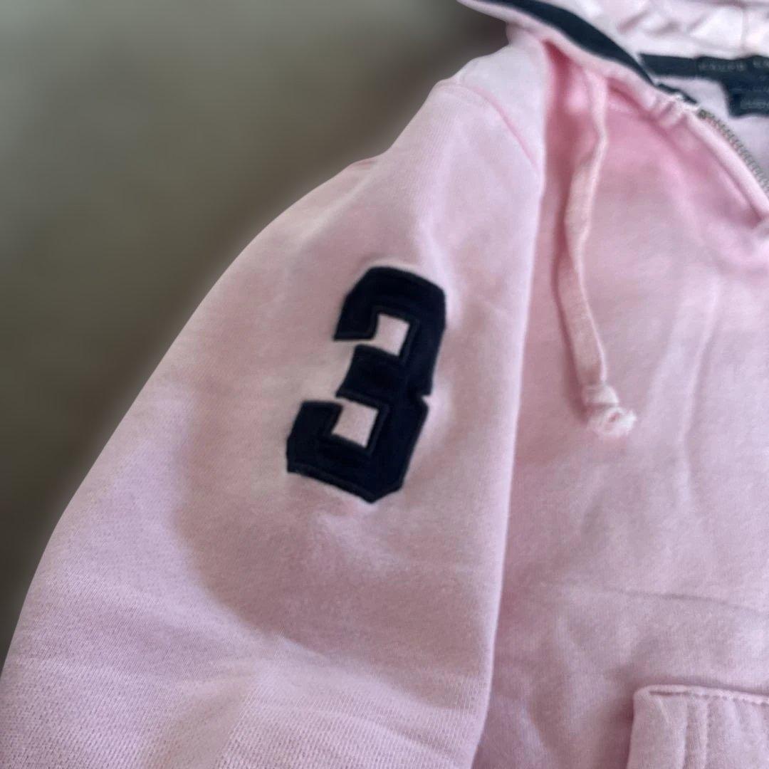 y2K ラルフローレン　ビッグポニー　ジップパーカー　短丈　平成ギャル