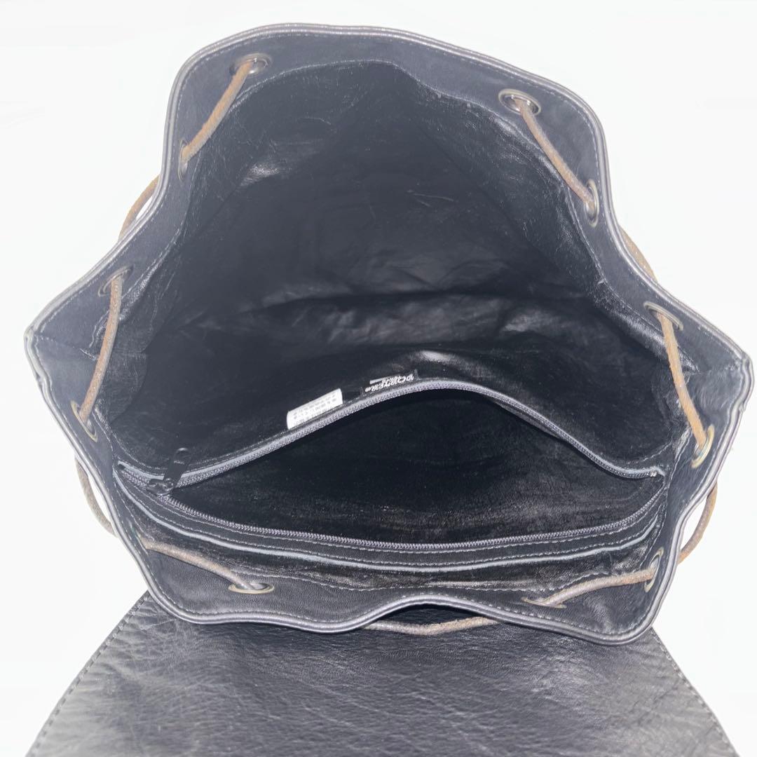 【美品】PORTER ポーター コルチナ リュック オールレザー ブラック