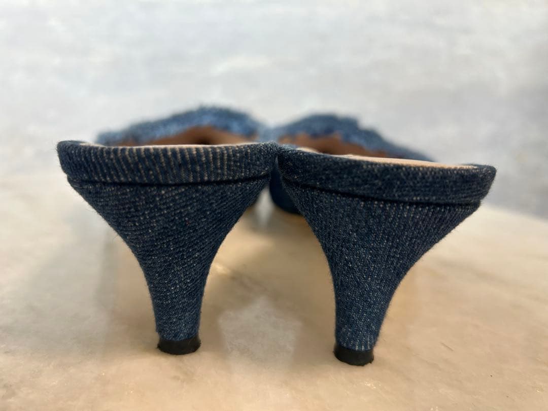 sergio rossi デニム ミュール セルジオロッシ 38 サンダル