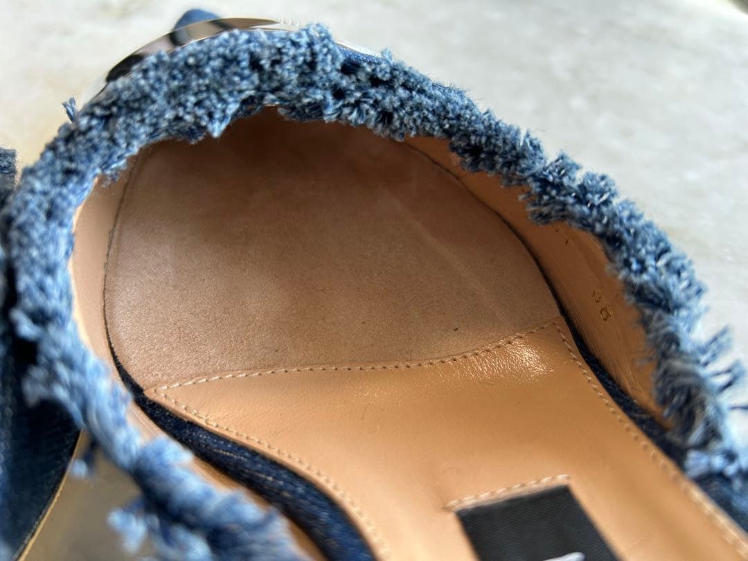 sergio rossi デニム ミュール セルジオロッシ 38 サンダル