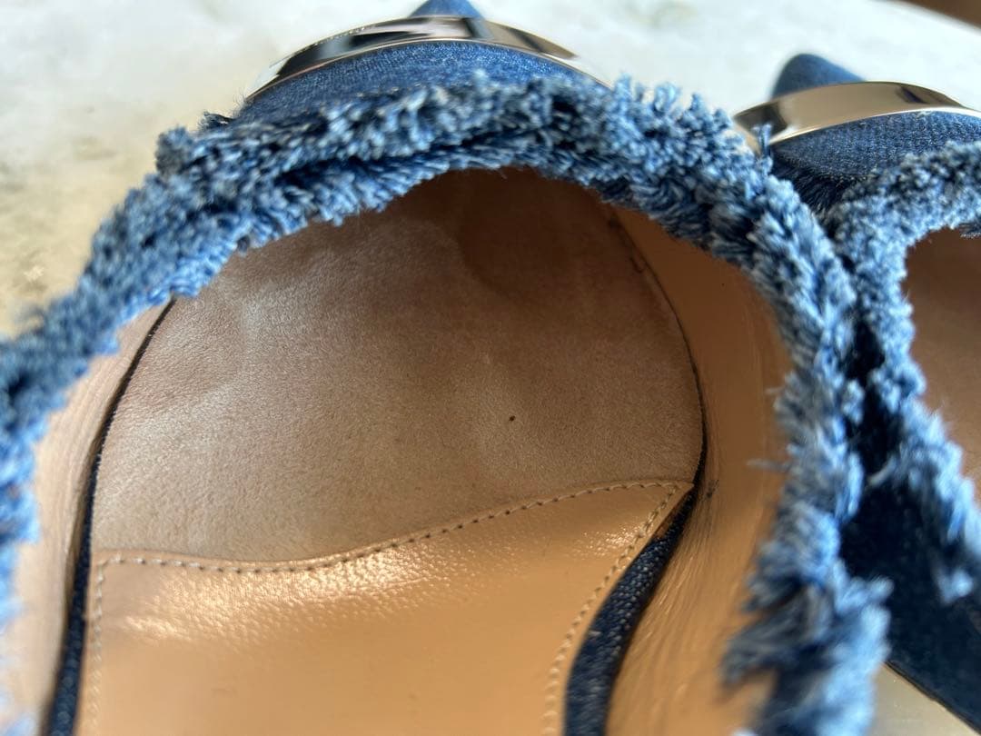 sergio rossi デニム ミュール セルジオロッシ 38 サンダル