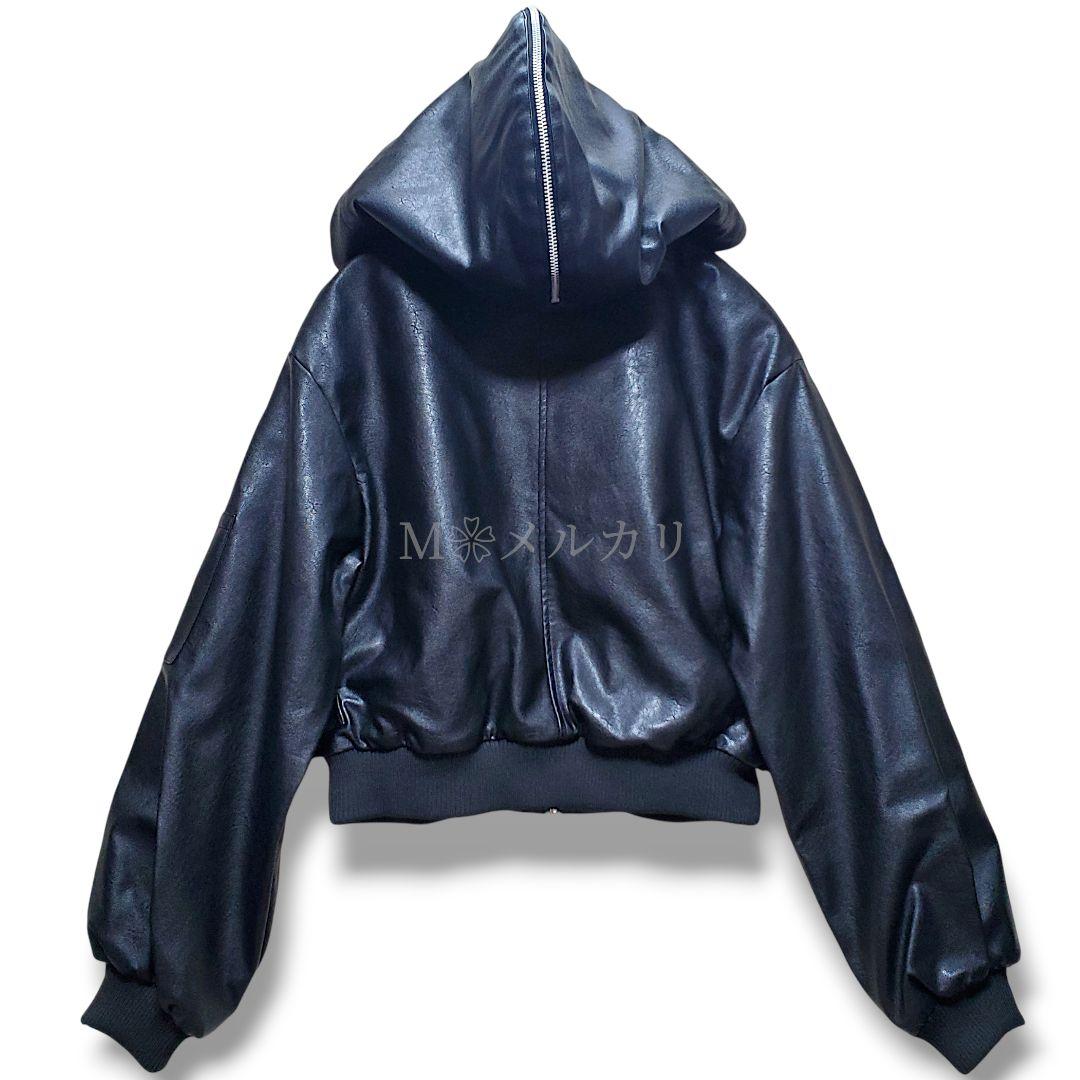 あ*様 新品未使用フェイクレザーN2BブルゾンHAREハレ2wayビックフード春