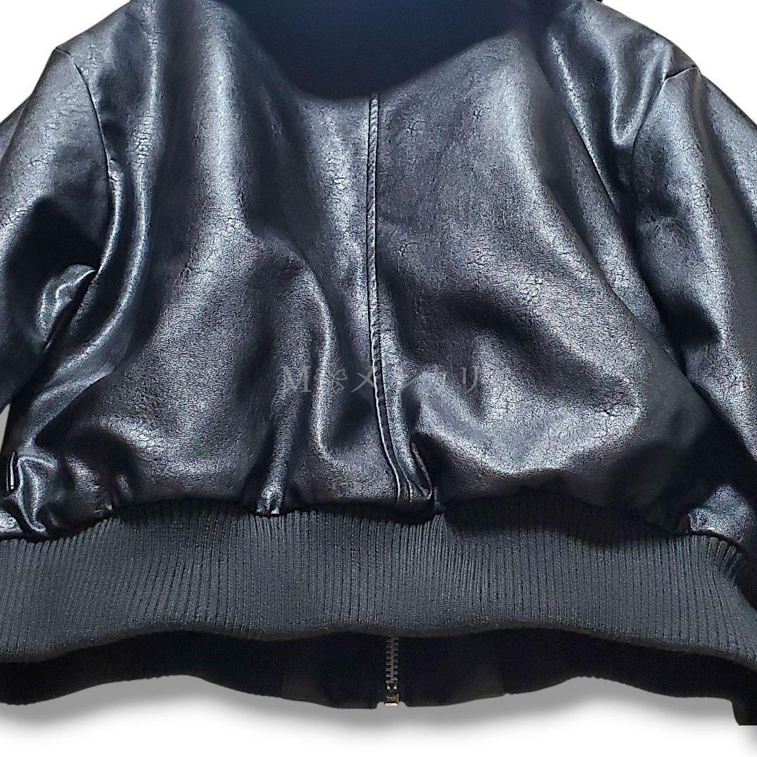 あ*様 新品未使用フェイクレザーN2BブルゾンHAREハレ2wayビックフード春