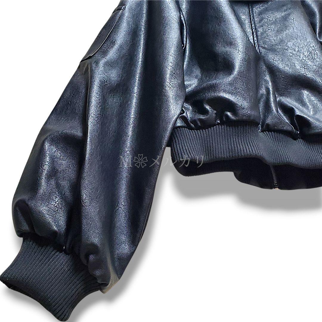 あ*様 新品未使用フェイクレザーN2BブルゾンHAREハレ2wayビックフード春