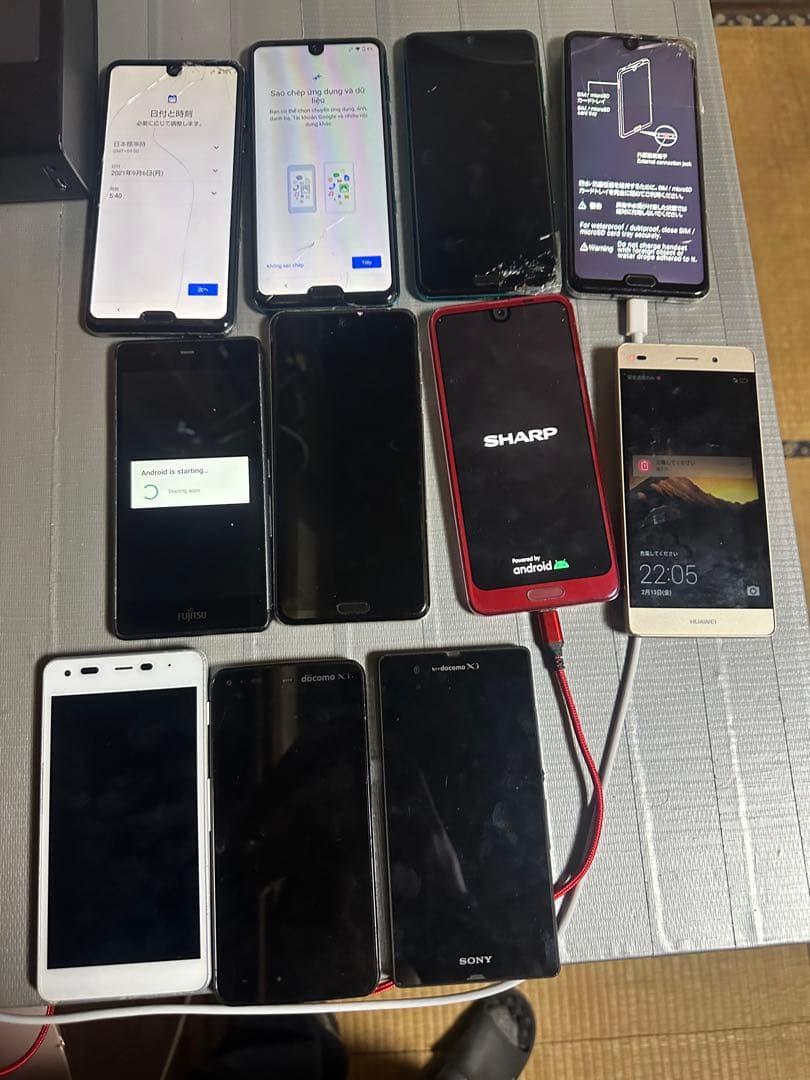 ジャンク スマートフォン まとめ売り SHARP Sony Huawei 他