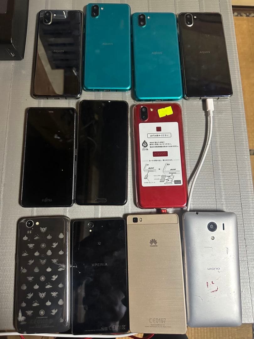 ジャンク スマートフォン まとめ売り SHARP Sony Huawei 他