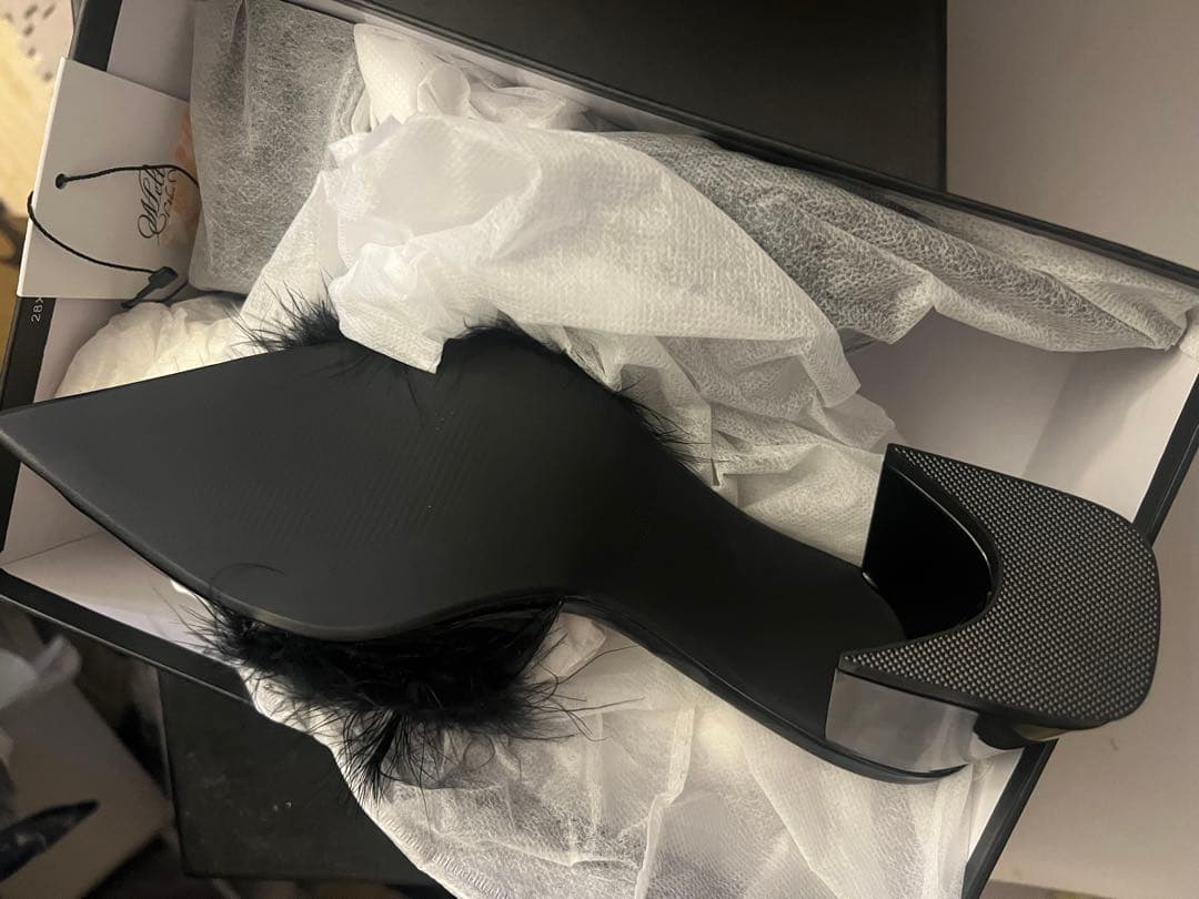 靴 Melt the Lady pointed toe fur mule 39