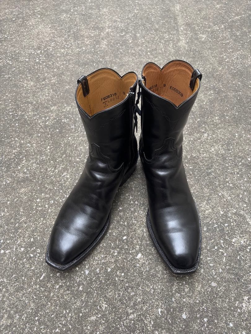 【美品】Lucchese ルケーシー ウエスタンブーツ 9 サイドジップブーツ