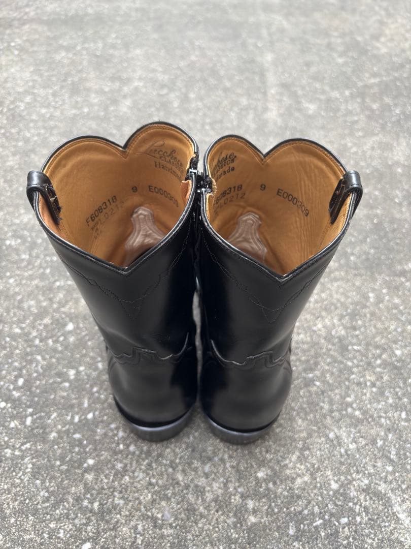 【美品】Lucchese ルケーシー ウエスタンブーツ 9 サイドジップブーツ
