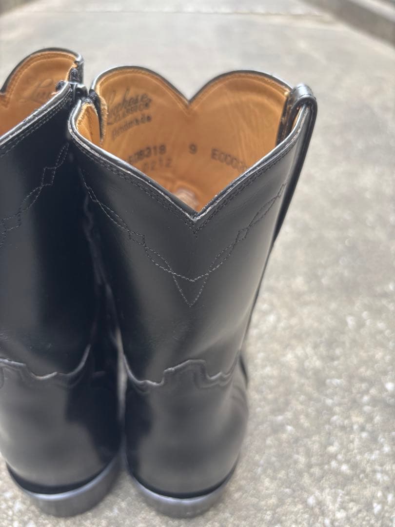 【美品】Lucchese ルケーシー ウエスタンブーツ 9 サイドジップブーツ