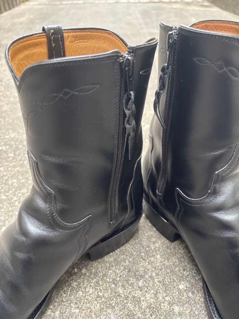 【美品】Lucchese ルケーシー ウエスタンブーツ 9 サイドジップブーツ