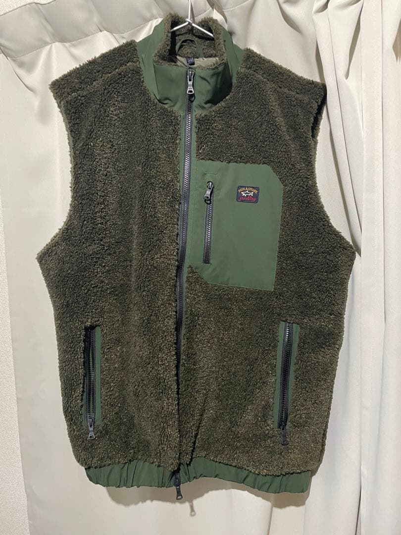 PAUL & SHARK フリースベスト オリーブグリーン