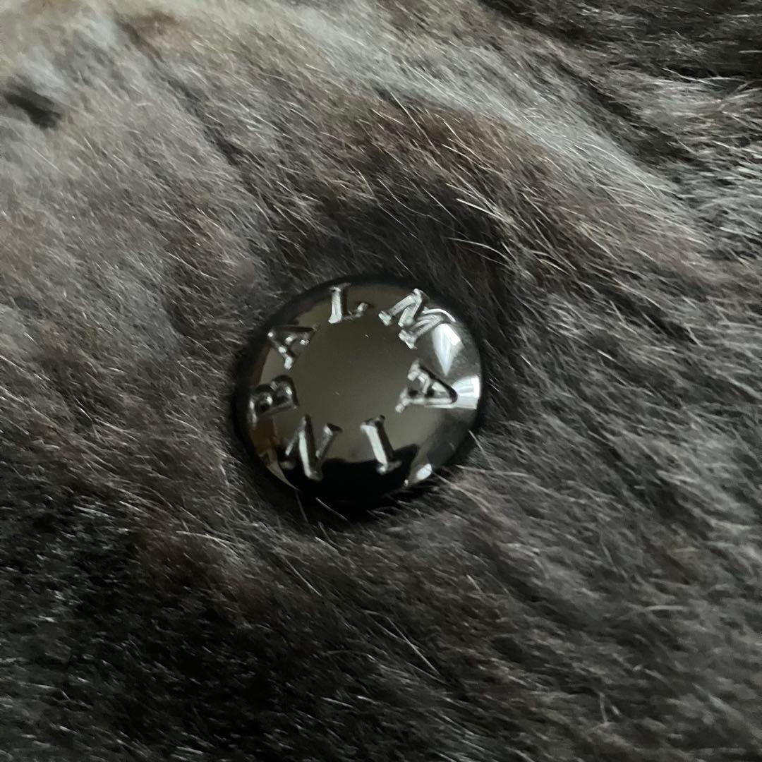 ✨シルク×ブルーフォックス✨バルマンBALMAIN 毛皮 総柄 リバーシブル 銀