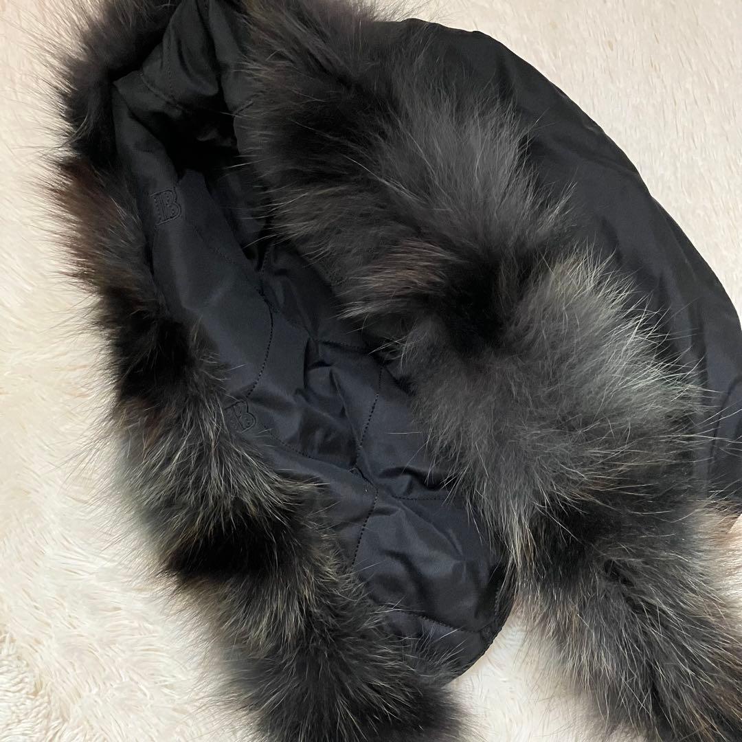 ✨シルク×ブルーフォックス✨バルマンBALMAIN 毛皮 総柄 リバーシブル 銀