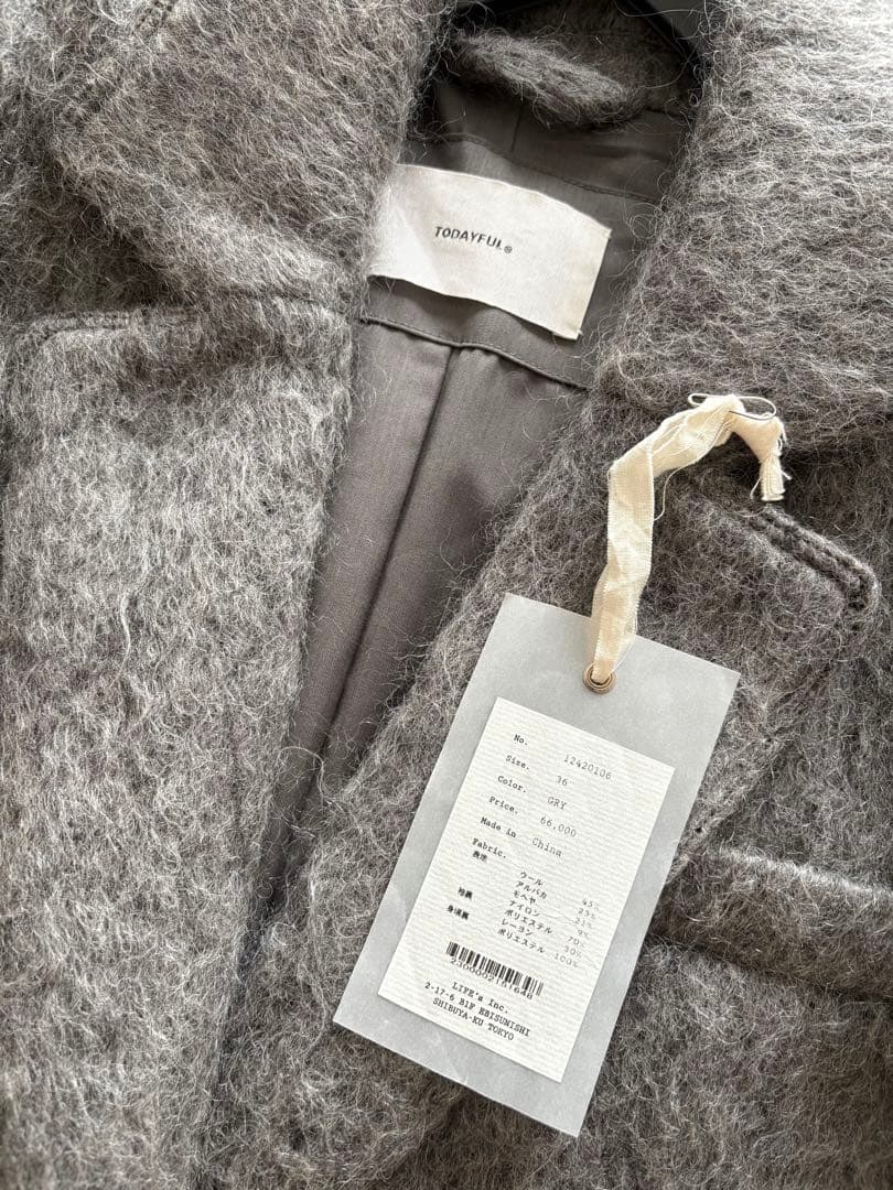 TODAYFUL Shaggy Over Jacket 36 美品