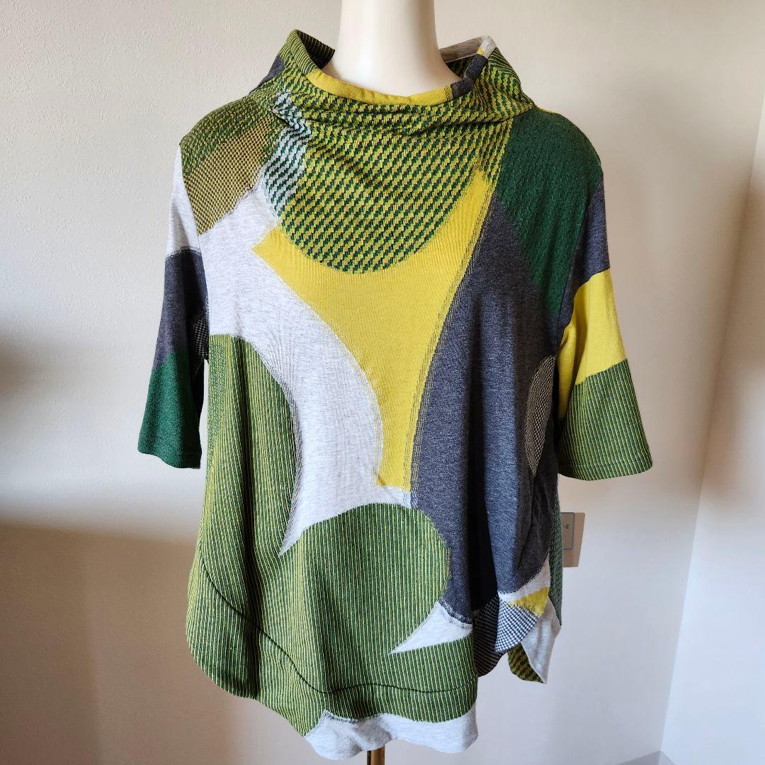 【新品未使用 】慈雨 カットソー チュニック 七分袖 ゆったりサイズ