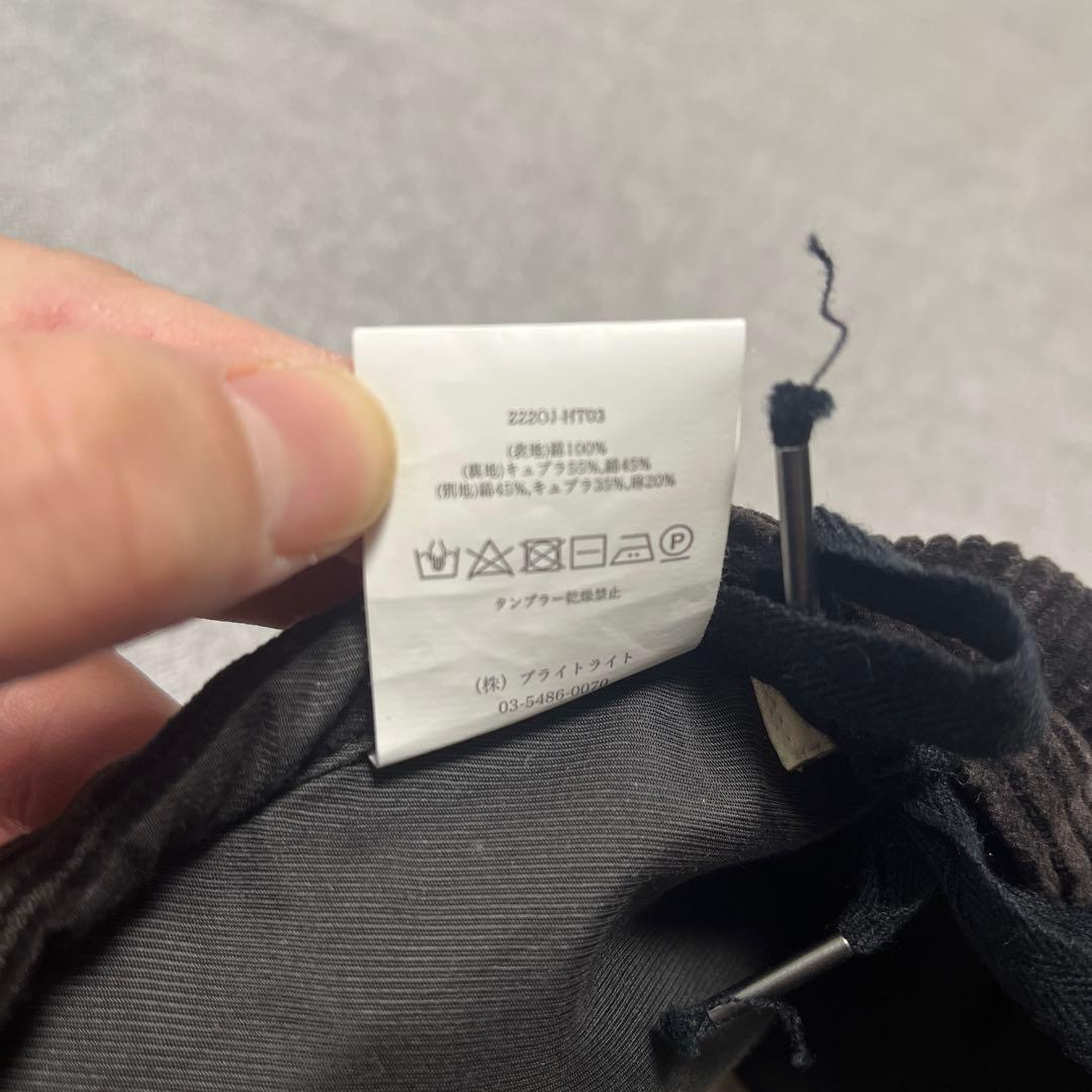 ※mookku3　OKDJOE コーデュロイ 黒 ベレー帽