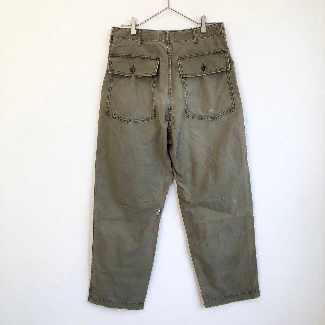 美品 フレームワーク ジョンブル HW ベイカーパンツ カーキ M ダメージ加工