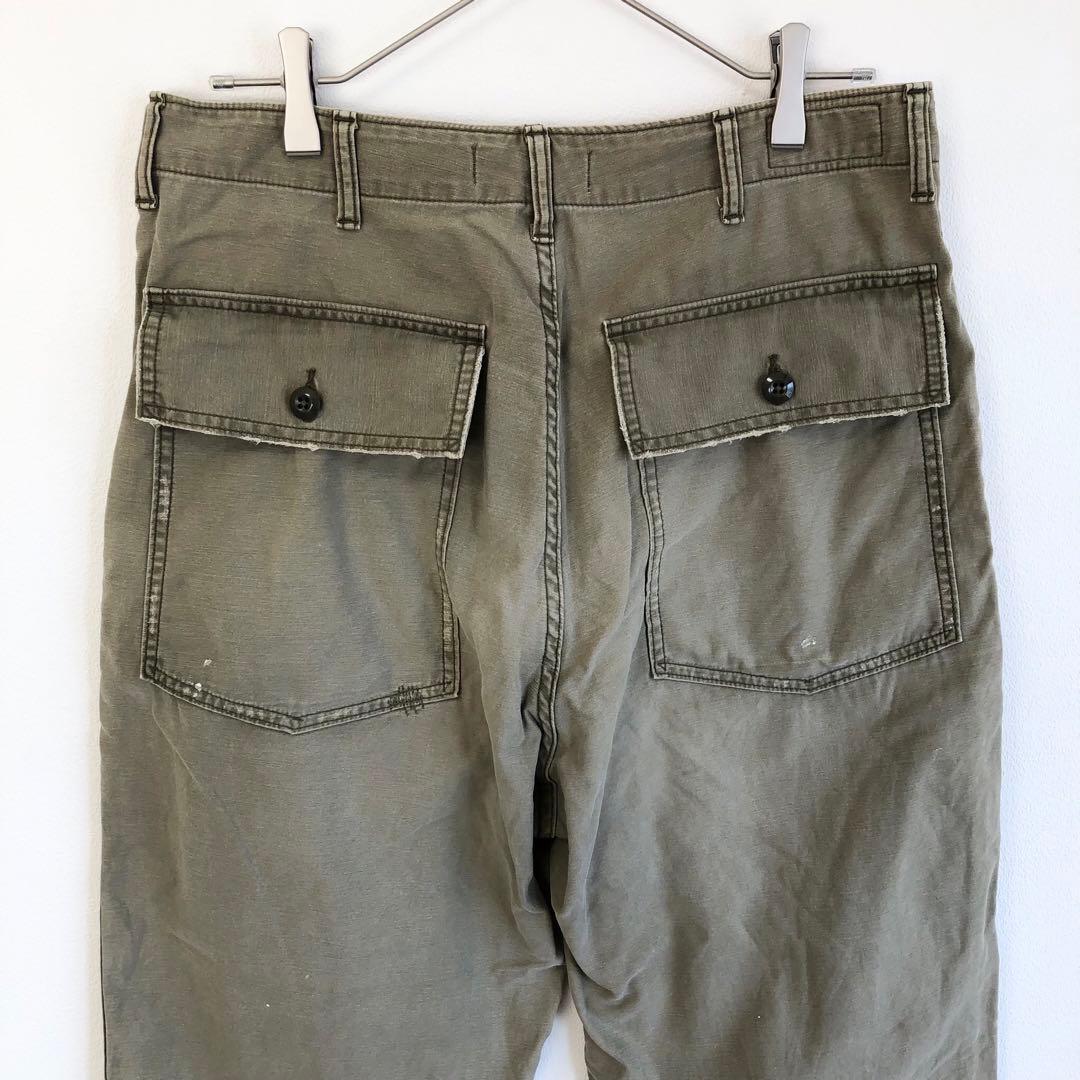 美品 フレームワーク ジョンブル HW ベイカーパンツ カーキ M ダメージ加工