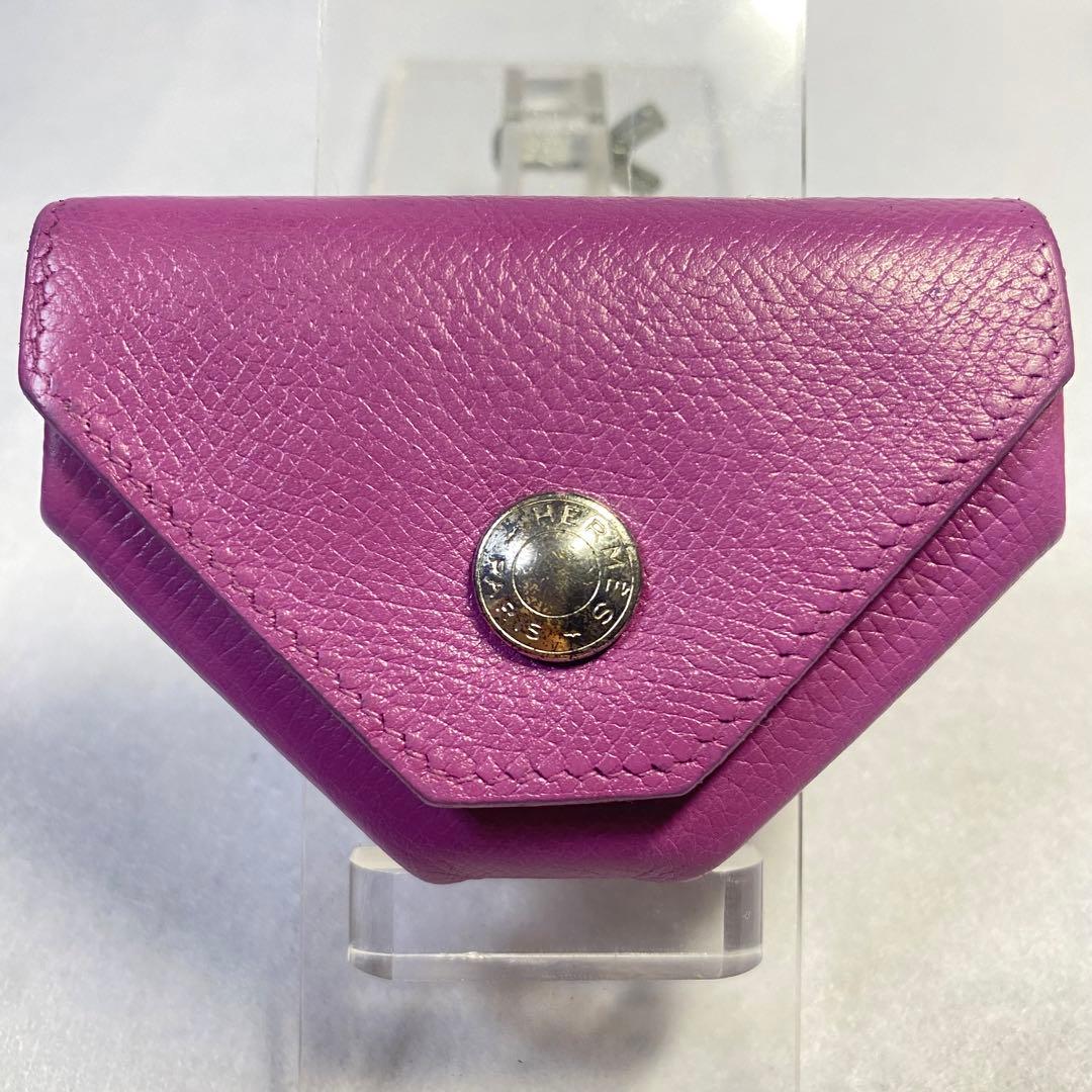 正規品☆エルメス ルヴァンキャトル ケース パープル系 シルバー金具