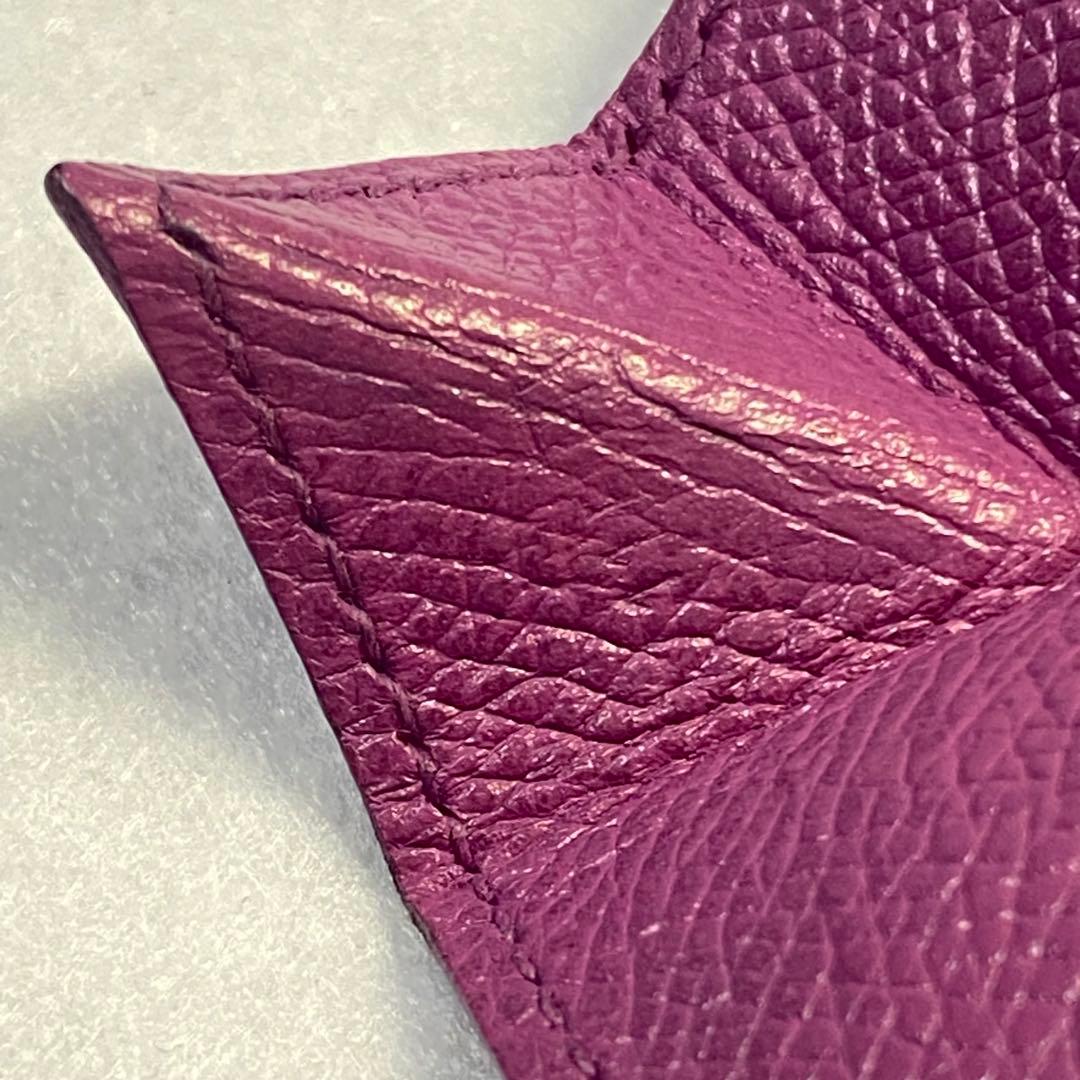 正規品☆エルメス ルヴァンキャトル ケース パープル系 シルバー金具