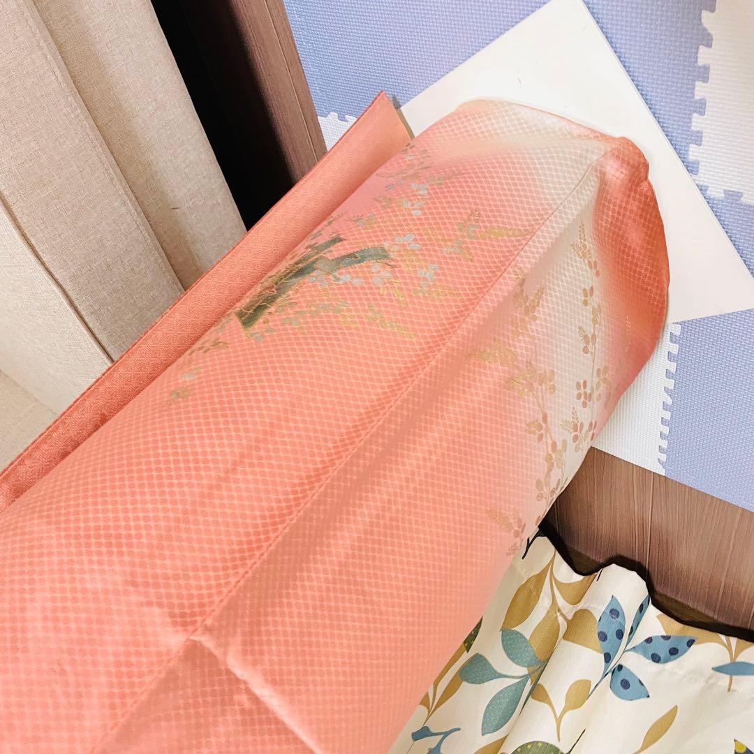 オレンジ 友禅 4点 フルセット 訪問着 入学式 卒業式 入園式 春 秋 冬