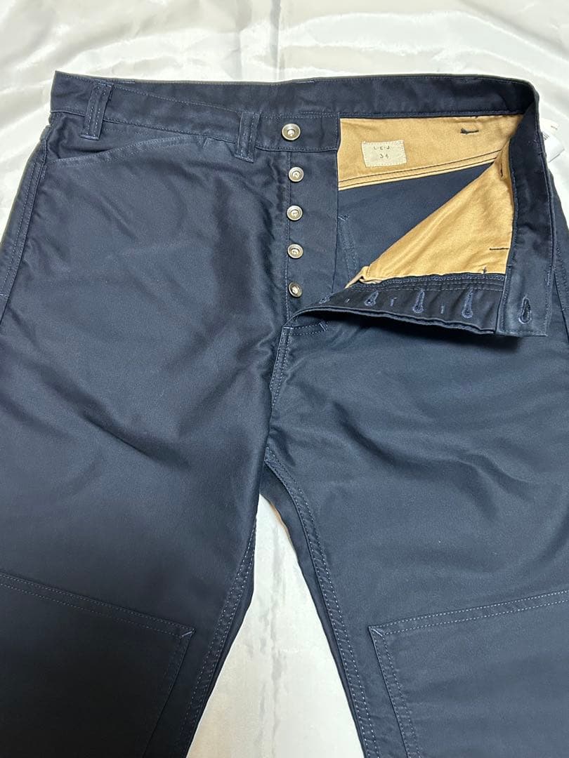 未使用 l.e.j London Indigo Dyed trousers