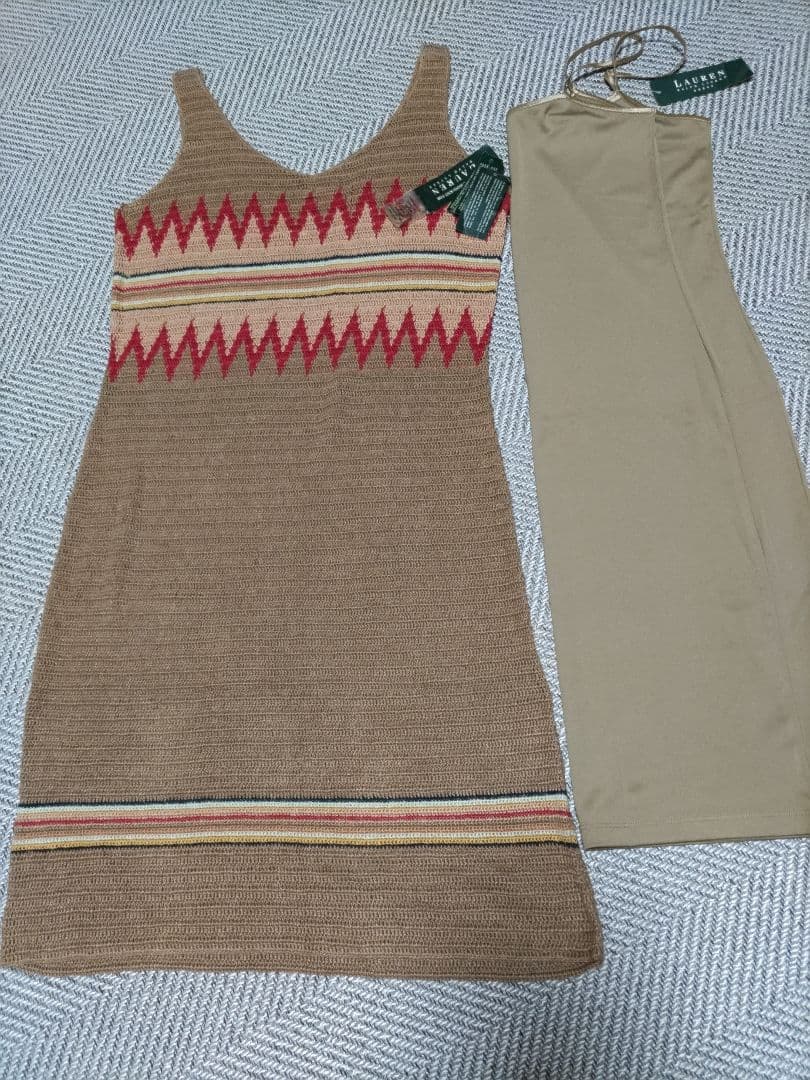 RALFH LAUREN ラルフローレン　ハンドメイドニットワンピース　 M