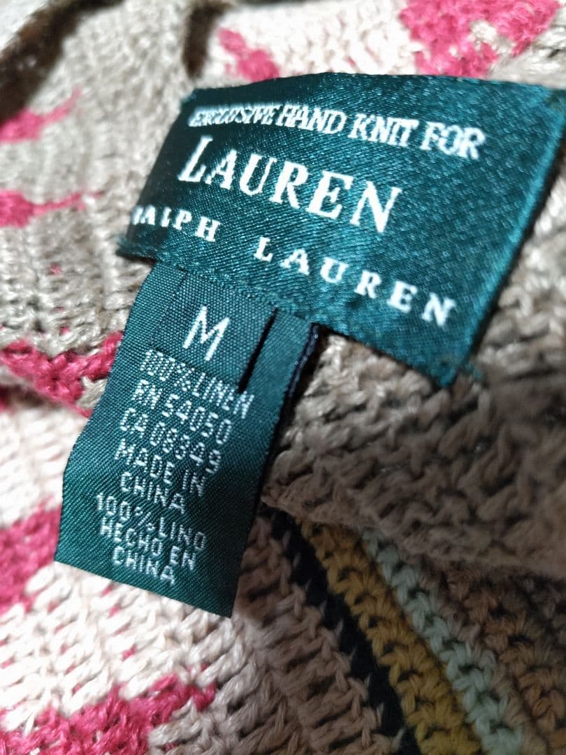 RALFH LAUREN ラルフローレン　ハンドメイドニットワンピース　 M