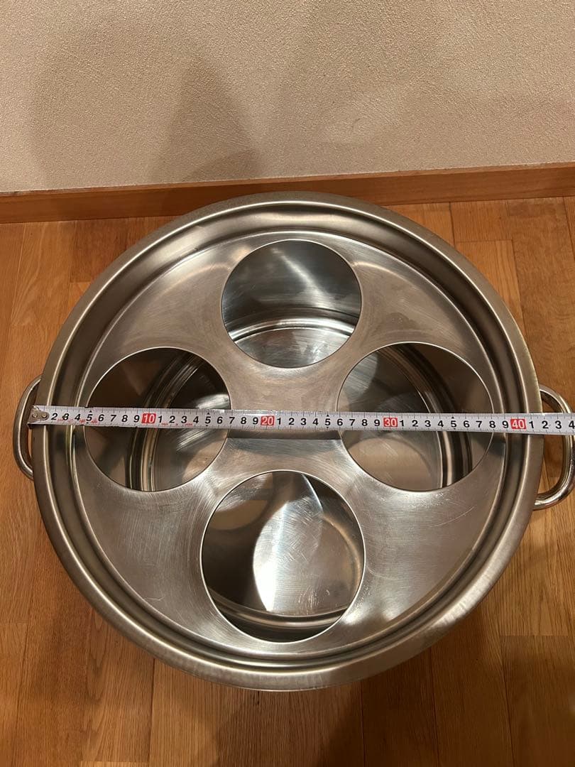 よ*ー様 ステンレス 茹で鍋 テボ2個セット 蓋付き 業務用