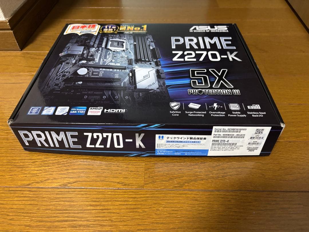 ASUS PRIME Z270-K マザーボードCore i7DIMM 16GB