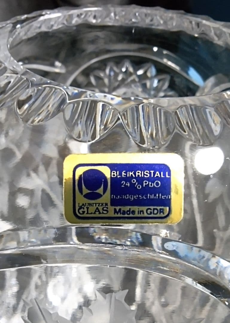 花瓶　クリスタルガラス　フラワーベース　ドイツ製