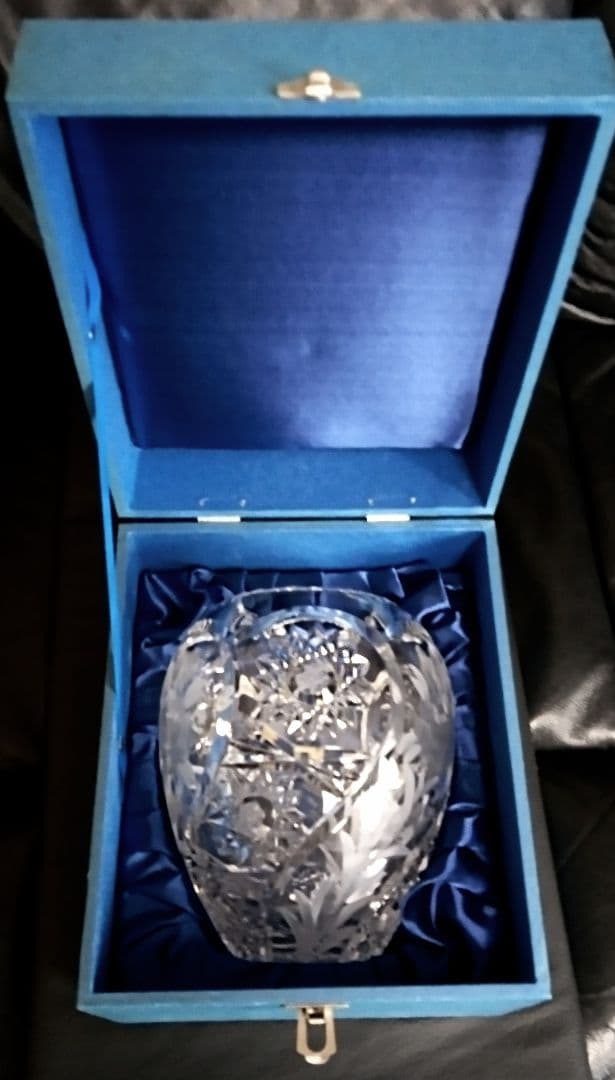 花瓶　クリスタルガラス　フラワーベース　ドイツ製