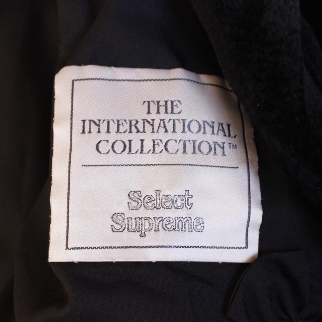 ロングシェアードミンク ブラック ファーコート Fサイズ