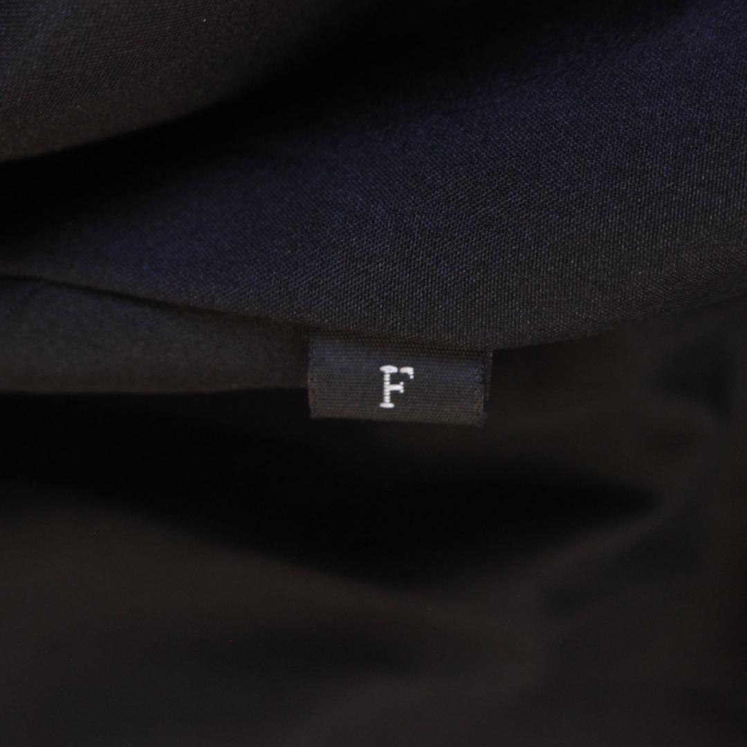 ロングシェアードミンク ブラック ファーコート Fサイズ